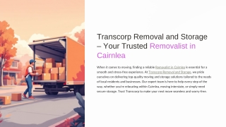 Transcorp Removal and Storage – Your Trusted Removalist in Cairnlea