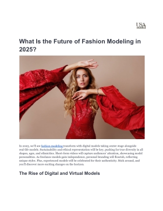 What Is the Future of Fashion Modeling in 2025_