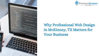 Why Professional Web Design in McKinney TX Matters for Your Business