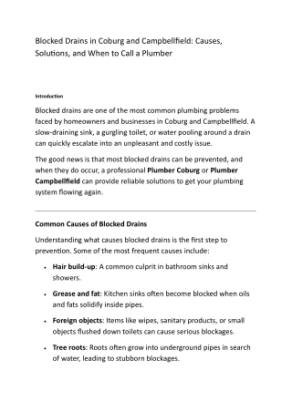 Causes, Solutions, and When to Call a Plumber