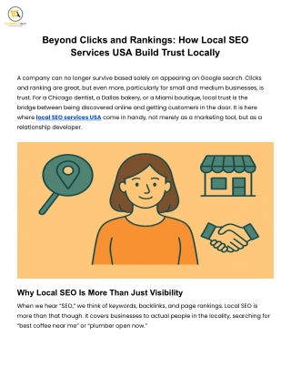 Beyond Clicks and Rankings_ How Local SEO Services USA Build Trust Locally