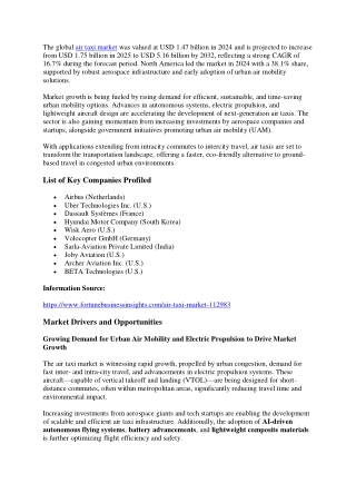 Air Taxi Market report