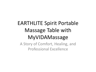 EARTHLITE Spirit Portable Massage Table with MyVIDAMassage