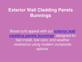 Exterior Wall Cladding Panels Bunnings