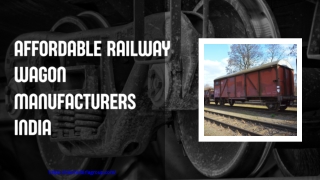 Top Wagon Production House for Indian Railways