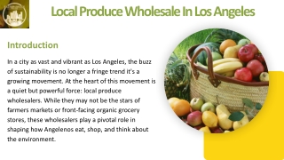 Greener Goods The Eco-Impact of LA’s Local Produce Wholesale