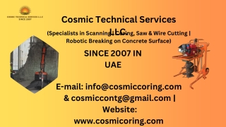 Expert Core Drilling Services in Dubai | Cosmic Technical Service