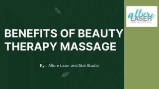 Benifits of Beuaty therapy massage