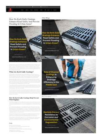 How Do Kerb Gully Gratings Enhance Road Safety and Prevent Flooding in Urban Areas