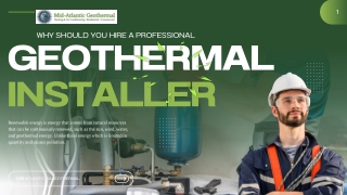 Why Should You Hire a Professional Geothermal Installer