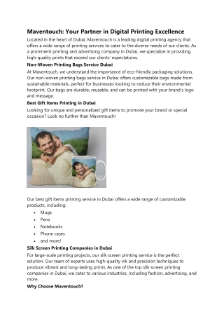 Maventouch-best Gift items printing in Dubai