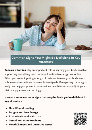 Common Signs You Might Be Deficient In Key Vitamins