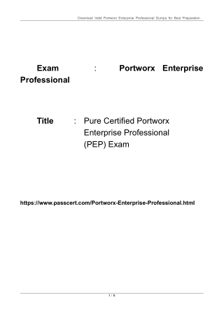 Pure Certified Portworx Enterprise Professional (PEP) Exam Dumps