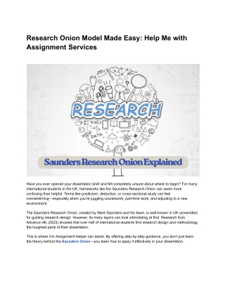 Research Onion Model Made Easy Help Me with Assignment Services