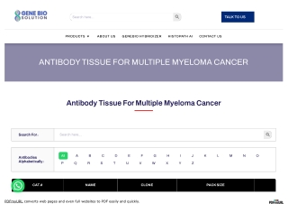 Antibody Tissue For Lung Cancer