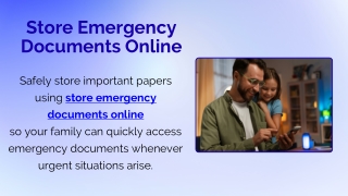 Store Emergency Documents Online