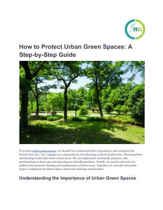 How to Protect Urban Green Spaces_ A Step-by-Step Guide