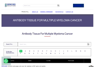 Antibody Tissue For Lung Cancer