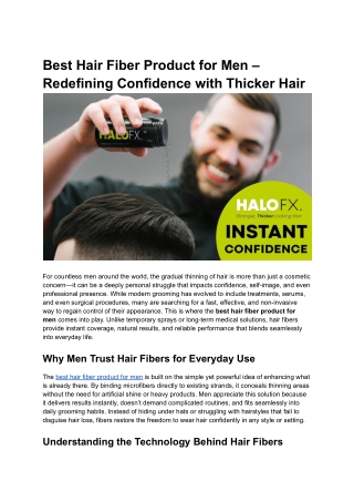 best hair fiber product for men