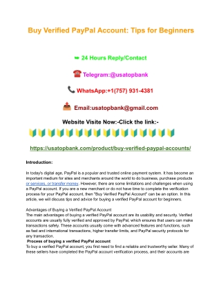 Buy Verified PayPal Account_ Tips for Beginners