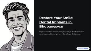Restore Your Smile Dental Implants in Bhubaneswar