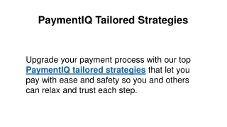 PaymentIQ Tailored Strategies
