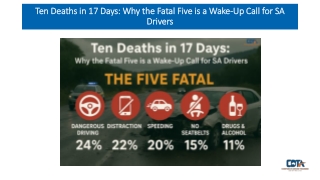 Ten Deaths in 17 Days Why the Fatal Five is a Wake-Up Call for SA Drivers