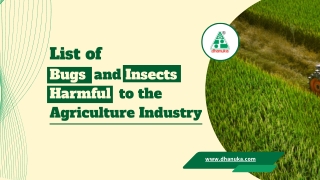 List of bugs and insects harmful to the agriculture industry