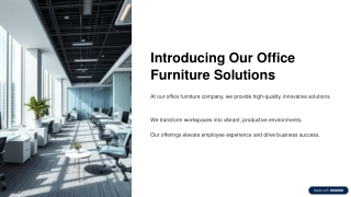 Modern Office Furniture for Modern Professionals!