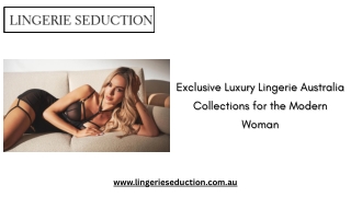 Exclusive Luxury Lingerie Australia Collections for the Modern Woman