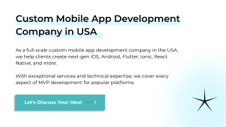 Custom Mobile App Development USA