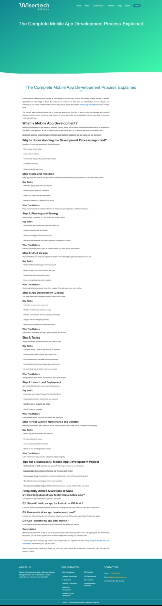 The Complete Mobile App Development Process Explained