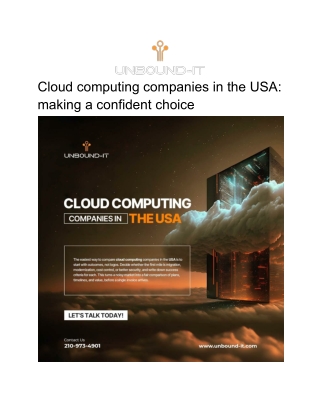Cloud computing companies in the USA: making a confident choice