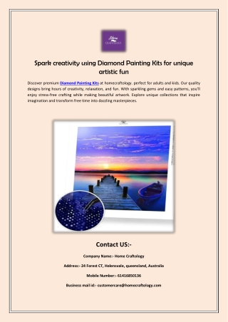 Spark creativity using Diamond Painting Kits for unique artistic fun