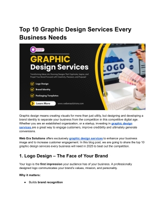 Top 10 Graphic Design Services Every Business Needs