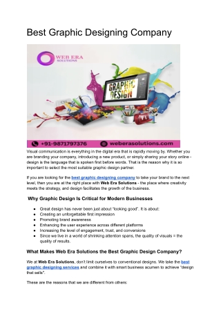 Best Graphic Designing Company