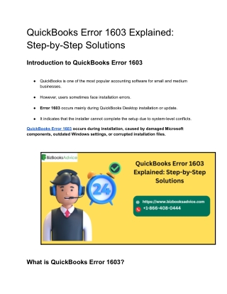 Troubleshooting QuickBooks Installation Error 1603 Instantly