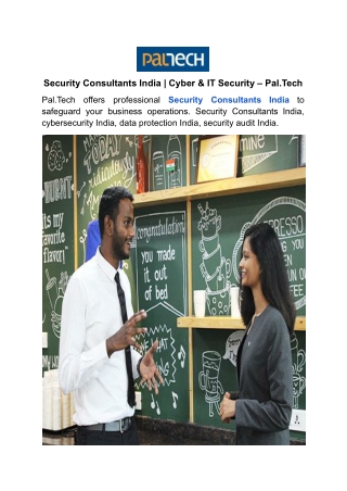 Security Consultants India _ Cyber & IT Security – Pal.Tech