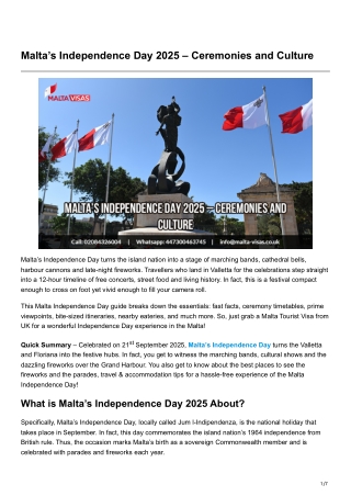 Maltas Independence Day 2025 Ceremonies and Culture