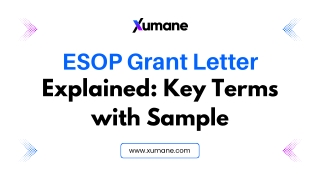 ESOP Grant Letter Explained Key Terms with Sample