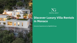 Luxury Villa Rentals Monaco