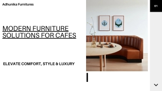 Modern Furniture Solutions for Cafes & Restaurants