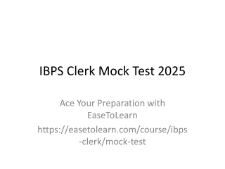 Ace Banking Exams with IBPS Clerk Mock Test 2025