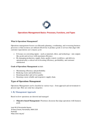 Operations Management Basics Processes Functions and Types (1)