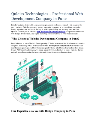Development Company in Pune