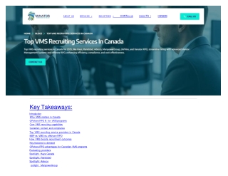 Top VMS recruiting services in Canada