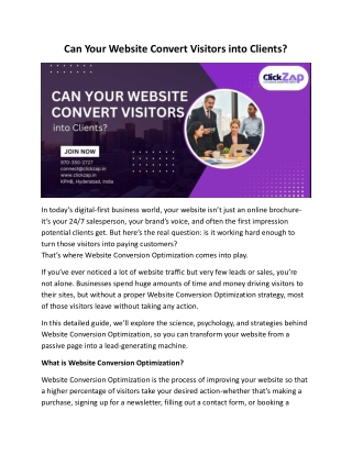 Can Your Website Convert Visitors into Clients?