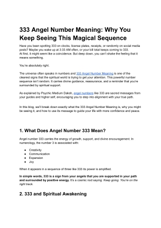 333 Angel Number Meaning