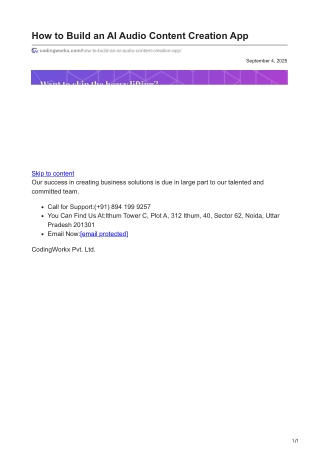 How to build an AI-based audio content creation app?