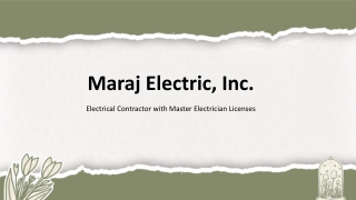 Maraj Electric, Inc. - Electrical Solutions Backed by Experience